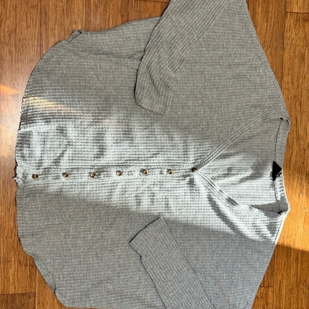 Urban Outfitters Out From Under oversized waffle knit thermal size small grey - Picture 8 of 9